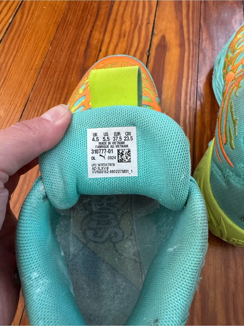 Puma Scooby Doo Kids Teal and Orange Sneakers